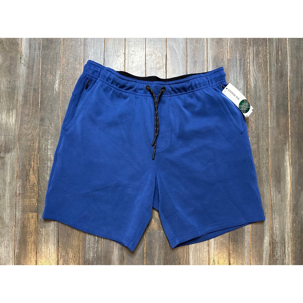 01.Algo 01. Performance Shorts Mens Medium Blue 4-Way Stretch UPF 40+ NWT